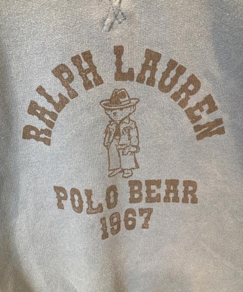 POLO RALPH LAUREN（ポロ・ラルフローレン）POLO RALPH LAUREN (ポロ・ラルフローレン) Polo ベア オーバーサイズ フリース クルーネック ブルー サイズ: XSの古着・服飾アイテム
