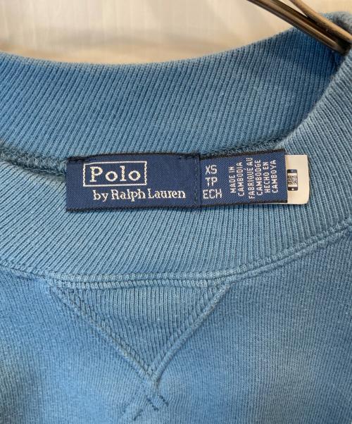 POLO RALPH LAUREN（ポロ・ラルフローレン）POLO RALPH LAUREN (ポロ・ラルフローレン) Polo ベア オーバーサイズ フリース クルーネック ブルー サイズ: XSの古着・服飾アイテム