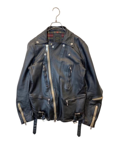 PURE GOLD（ピュアゴールド）pure gold (ピュアゴールド) ダブルライダースジャケット MFP5401 ブラック サイズ:1の古着・服飾アイテム