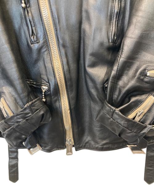 PURE GOLD（ピュアゴールド）pure gold (ピュアゴールド) ダブルライダースジャケット MFP5401 ブラック サイズ:1の古着・服飾アイテム