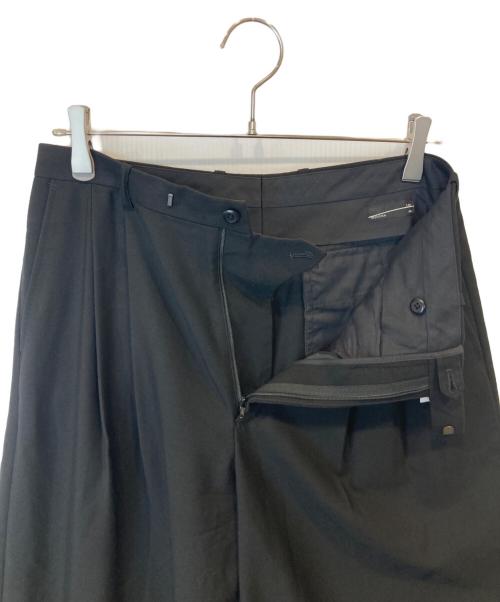 LAD MUSICIAN（ラッドミュージシャン）LAD MUSICIAN (ラッドミュージシャン) WOOL GABARDINE 2TUCK WIDE パンツ　ウールギャバジンツータックワイドパンツ　2221-555 ブラック サイズ:44の古着・服飾アイテム