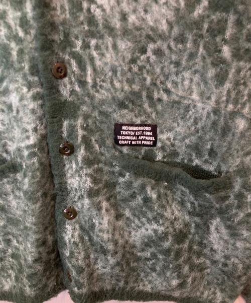 NEIGHBORHOOD（ネイバーフッド）NEIGHBORHOOD (ネイバーフッド) MOHAIR CARDIGAN　モヘヤカーディガン　ネイバーフッド　222FUNH-KNM02 グリーン サイズ:Sの古着・服飾アイテム