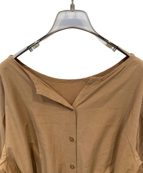 BLUE LABEL CRESTBRIDGE（ブルーレーベルクレストブリッジ）BLUE LABEL CRESTBRIDGE (ブルーレーベルクレストブリッジ) 切替チェックシャツワンピース ベージュ サイズ:38の古着・服飾アイテム