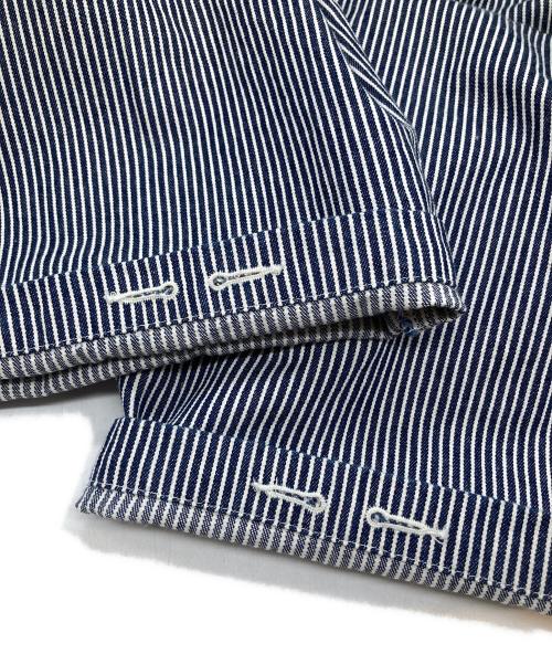 homspun（ホームスパン）homspun (ホームスパン) 10オンスデニムギャザーパンツ　252-3383 ネイビー×ホワイト サイズ:Mの古着・服飾アイテム