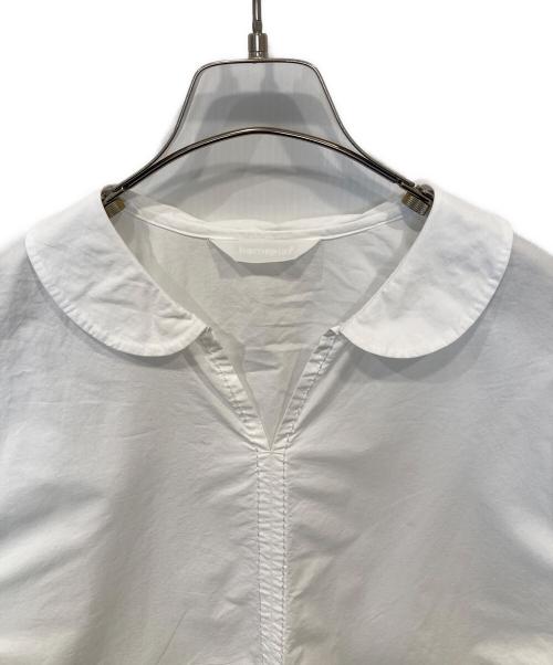 homspun（ホームスパン）homspun (ホームスパン) ハイカウントクロス丸襟プルオーバーブラウス　252-5749 ホワイト サイズ:Freeの古着・服飾アイテム