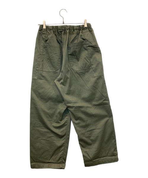 homspun（ホームスパン）homspun (ホームスパン) 高密度ウェポンひもワイドパンツ　252-3357 グリーン サイズ:Freeの古着・服飾アイテム