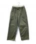 homspun（ホームスパン）の古着「高密度ウェポンひもワイドパンツ　252-3357」｜グリーン