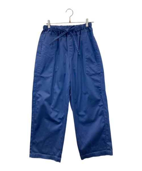 homspun（ホームスパン）homspun (ホームスパン) 高密度ウェポンひもワイドパンツ ブルー サイズ: Freeの古着・服飾アイテム