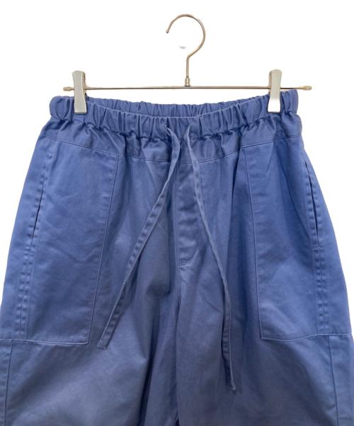 homspun（ホームスパン）homspun (ホームスパン) 高密度ウェポンひもワイドパンツ ブルー サイズ: Freeの古着・服飾アイテム