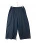 homspun（ホームスパン）の古着「ウールリネンギャザーワイドパンツ　252-3389」｜ブラック