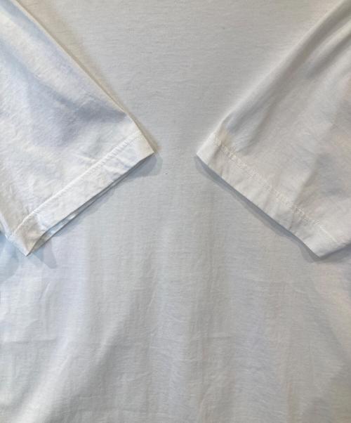 PRADA（プラダ）PRADA (プラダ) 三角プレートパッチTシャツ UJM492 S181 ホワイト サイズ:Lの古着・服飾アイテム