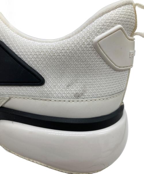 PRADA（プラダ）PRADA (プラダ) Cloudbust Knit Trainer クラウドバストニットトレーナー 20G064 ホワイト サイズ:5の古着・服飾アイテム