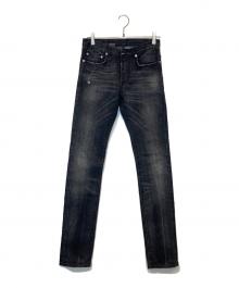DIOR HOMME（ディオール オム）の古着「FLY BY NIGHT 加工ブラックデニム　　163D005TX067」｜ブラック