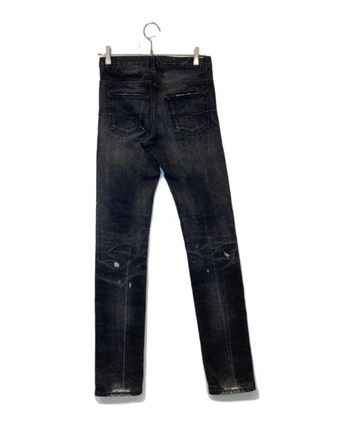 DIOR HOMME（ディオール オム）DIOR HOMME (ディオール オム) FLY BY NIGHT 加工ブラックデニム　　163D005TX067 ブラック サイズ:27の古着・服飾アイテム
