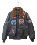 AVIREXアヴィレックス）の古着「GOAT G-1 TOP GUN ゴートスキンレザー G1 トップガン レザージャケット」｜ブラウン