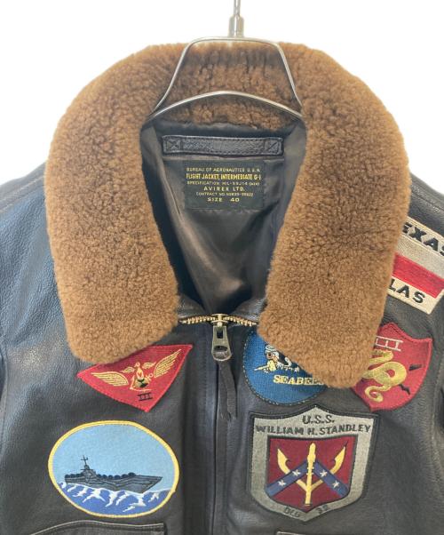 AVIREX（アヴィレックス）AVIREX (アヴィレックス) GOAT G-1 TOP GUN ゴートスキンレザー G1 トップガン レザージャケット ブラウン サイズ:40の古着・服飾アイテム