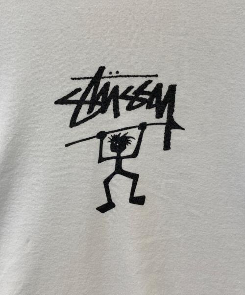 stussy（ステューシー）stussy (ステューシー) シャドーマンプリントTシャツ ホワイト サイズ:XLの古着・服飾アイテム