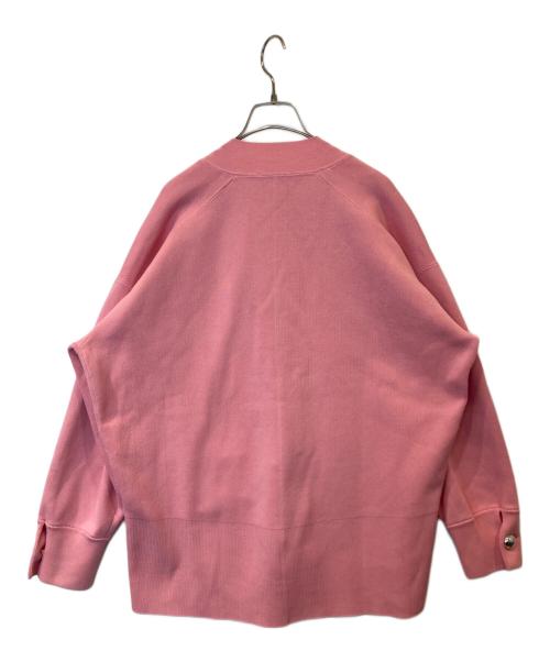 Adam et Rope（アダム エ ロペ）Adam et Rope (アダム エ ロペ) ロゴボタンミドルカーディガン　GAK-24180-B ピンク サイズ:FREEの古着・服飾アイテム