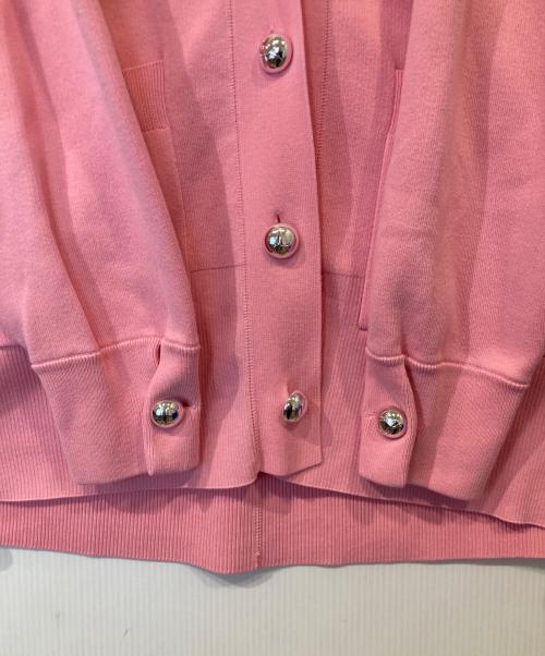 Adam et Rope（アダム エ ロペ）Adam et Rope (アダム エ ロペ) ロゴボタンミドルカーディガン　GAK-24180-B ピンク サイズ:FREEの古着・服飾アイテム