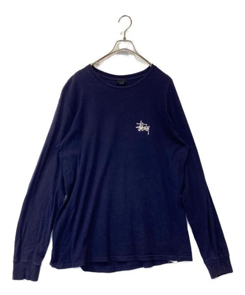 stussy（ステューシー）stussy (ステューシー) プリントカットソー パープル サイズ:Lの古着・服飾アイテム