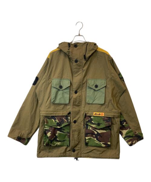 ARKAIR（アークエアー）ARKAIR (アークエアー) DEUS EX MACHINA (デウス エクス マキナ) Smock Camo フーデッドジャケット　B240AAD カーキ サイズ:Lの古着・服飾アイテム