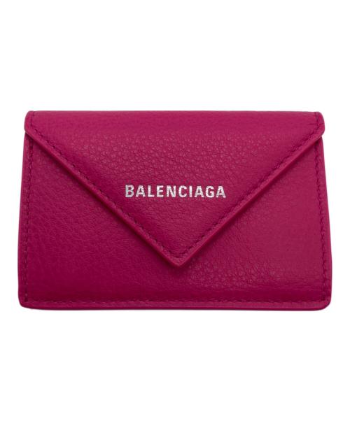 BALENCIAGA（バレンシアガ）BALENCIAGA (バレンシアガ) ペーパーミニウォレット/391446 ピンクの古着・服飾アイテム