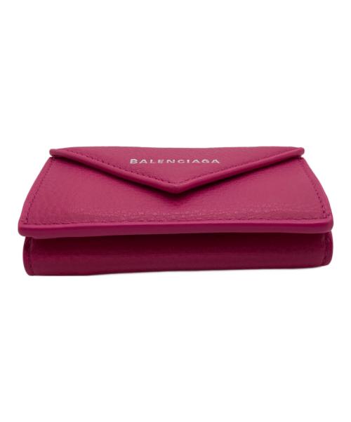 BALENCIAGA（バレンシアガ）BALENCIAGA (バレンシアガ) ペーパーミニウォレット/391446 ピンクの古着・服飾アイテム