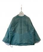pheetaフィータ）の古着「バンドカラー ピンタック プリーツ シャツ IF-PH19AW R6」｜グリーン