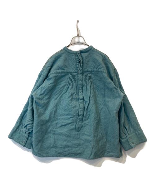 pheeta（フィータ）pheeta (フィータ) バンドカラー ピンタック プリーツ シャツ IF-PH19AW R6 グリーン サイズ:表記がないため不明の古着・服飾アイテム