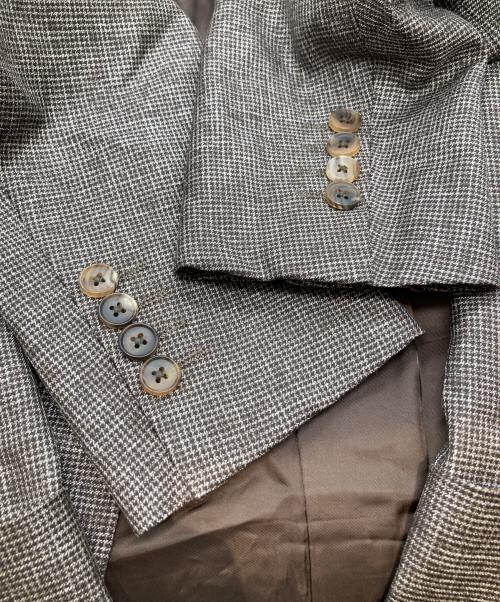 Aquascutum（アクアスキュータム）Aquascutum (アクアスキュータム) ウールシルクテーラードジャケット ブラウン サイズ:94AB4の古着・服飾アイテム