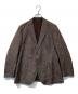 Aquascutum（アクアスキュータム）の古着「ウールシルクテーラードジャケット」｜ブラウン