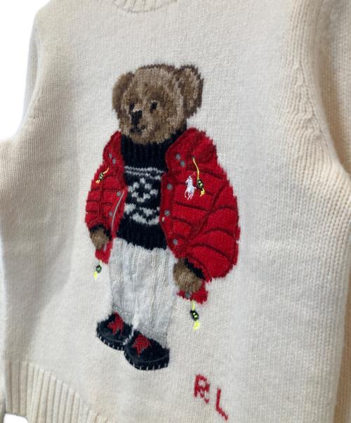POLO RALPH LAUREN（ポロ・ラルフローレン）POLO RALPH LAUREN (ポロ・ラルフローレン) ポロベアニット アイボリー サイズ:XSの古着・服飾アイテム