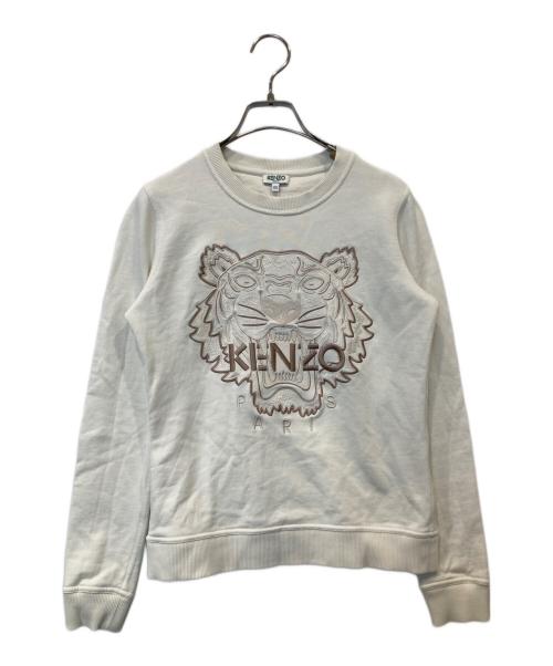 KENZO（ケンゾー）KENZO (ケンゾー) タイガー刺繍スウェット　FA52SW7194U6 ホワイト サイズ:XSの古着・服飾アイテム