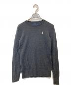 POLO RALPH LAURENポロ・ラルフローレン）の古着「ウォッシャブルメリノウールニット」｜グレー