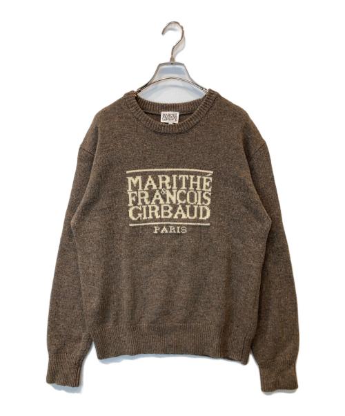MARITHE+FRANCOIS GIRBAUD（マリテフランソワジルボー）MARITHE+FRANCOIS GIRBAUD (マリテフランソワジルボー) ロゴニット ブラウン サイズ:Mの古着・服飾アイテム