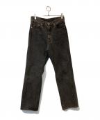 KAPTAIN SUNSHINEキャプテンサンシャイン）の古着「Skate Shoecut Denim Pants/VINTAGE WASH/スケートシューカットデニムパンツ/ヴィンテージウォッシュ/KSBS107DZ」｜ブラウン