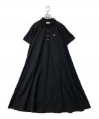 LACOSTEラコステ）の古着「鹿の子地マキシ丈ドレス EF024J」｜ブラック