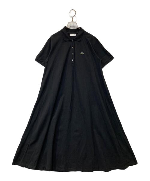 LACOSTE（ラコステ）LACOSTE (ラコステ) 鹿の子地マキシ丈ドレス EF024J ブラック サイズ:36の古着・服飾アイテム