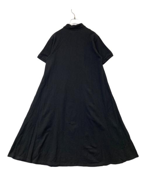 LACOSTE（ラコステ）LACOSTE (ラコステ) 鹿の子地マキシ丈ドレス EF024J ブラック サイズ:36の古着・服飾アイテム