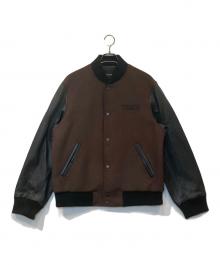 COACH（コーチ）の古着「ウール ヴァーシティ ジャケット /CCQ47」｜ブラック×ブラウン