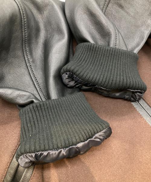 COACH（コーチ）COACH (コーチ) ウール ヴァーシティ ジャケット /CCQ47 ブラック×ブラウン サイズ:Mの古着・服飾アイテム