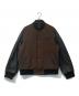 COACH（コーチ）の古着「ウール ヴァーシティ ジャケット /CCQ47」｜ブラック×ブラウン