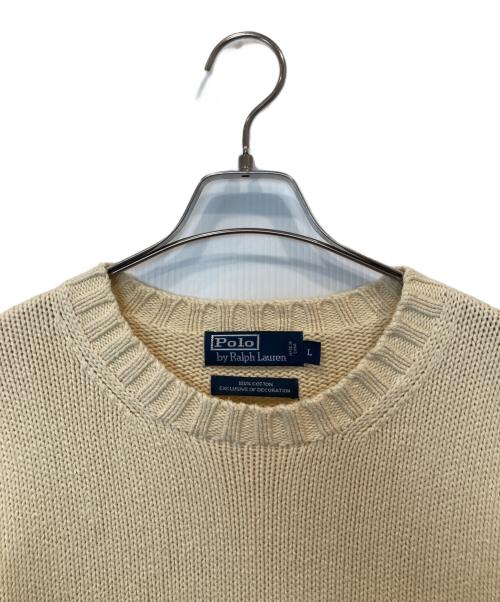 POLO BY RALPH LAUREN（ポロ バイ ラルフローレン）POLO BY RALPH LAUREN (ポロ バイ ラルフローレン) コットンニット アイボリー サイズ:Lの古着・服飾アイテム
