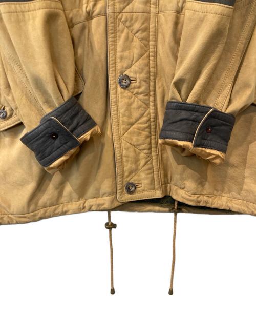 THE TERRITORY AHEAD（ザ テリトリー アヘッド）THE TERRITORY AHEAD (ザ テリトリー アヘッド) レザージャケット ベージュ サイズ:XXLの古着・服飾アイテム