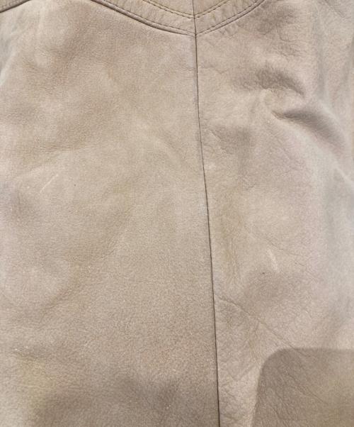 THE TERRITORY AHEAD（ザ テリトリー アヘッド）THE TERRITORY AHEAD (ザ テリトリー アヘッド) レザージャケット ベージュ サイズ:XXLの古着・服飾アイテム