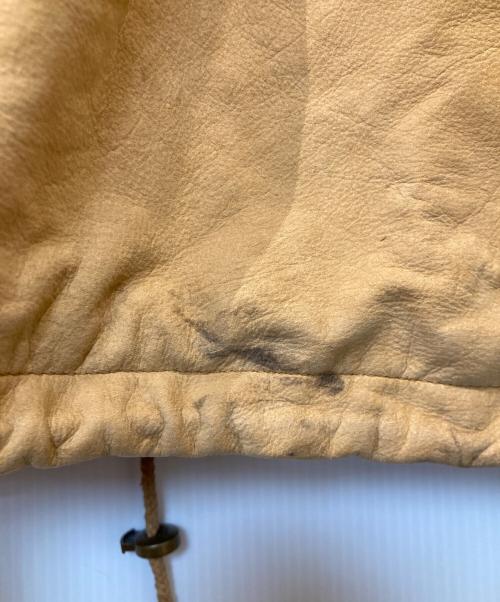 THE TERRITORY AHEAD（ザ テリトリー アヘッド）THE TERRITORY AHEAD (ザ テリトリー アヘッド) レザージャケット ベージュ サイズ:XXLの古着・服飾アイテム