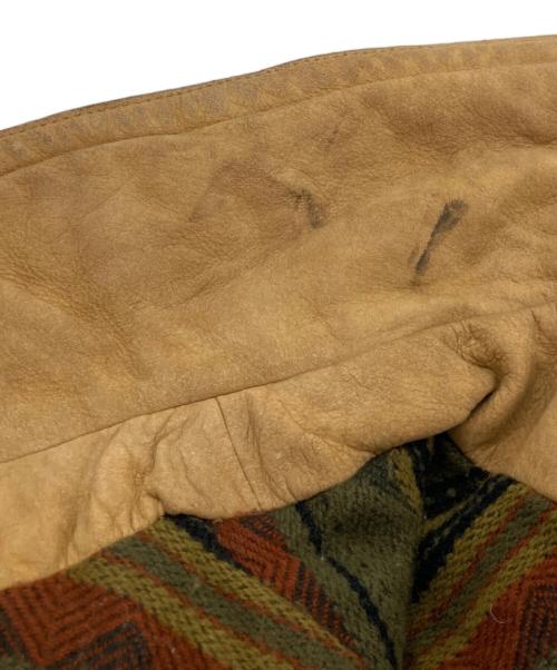 THE TERRITORY AHEAD（ザ テリトリー アヘッド）THE TERRITORY AHEAD (ザ テリトリー アヘッド) レザージャケット ベージュ サイズ:XXLの古着・服飾アイテム