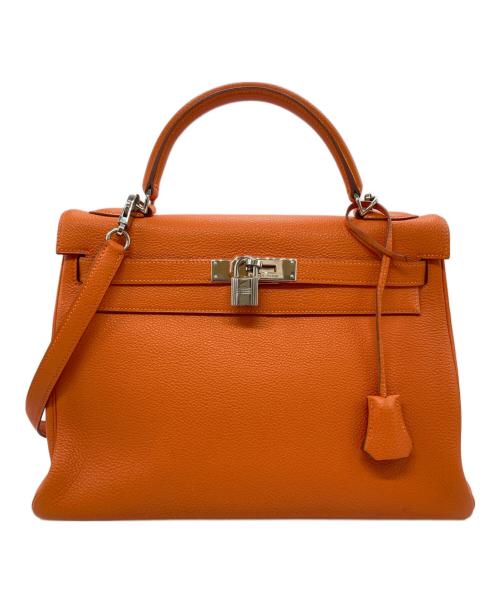 HERMES（エルメス）HERMES (エルメス) ケリー32 内縫い/□E刻印/トゴ オレンジ サイズ:32の古着・服飾アイテム
