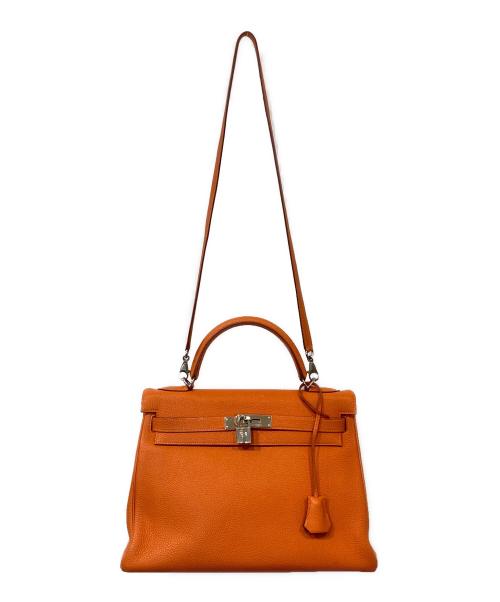 HERMES（エルメス）HERMES (エルメス) ケリー32 内縫い/□E刻印/トゴ オレンジ サイズ:32の古着・服飾アイテム