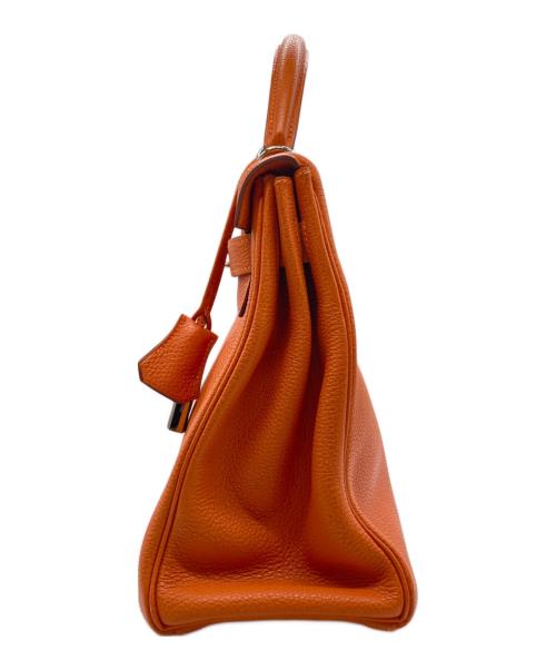 HERMES（エルメス）HERMES (エルメス) ケリー32 内縫い ハンドバッグ オレンジの古着・服飾アイテム